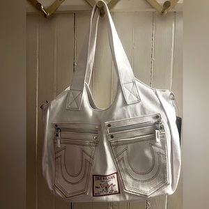 true religion jean shoulder bag